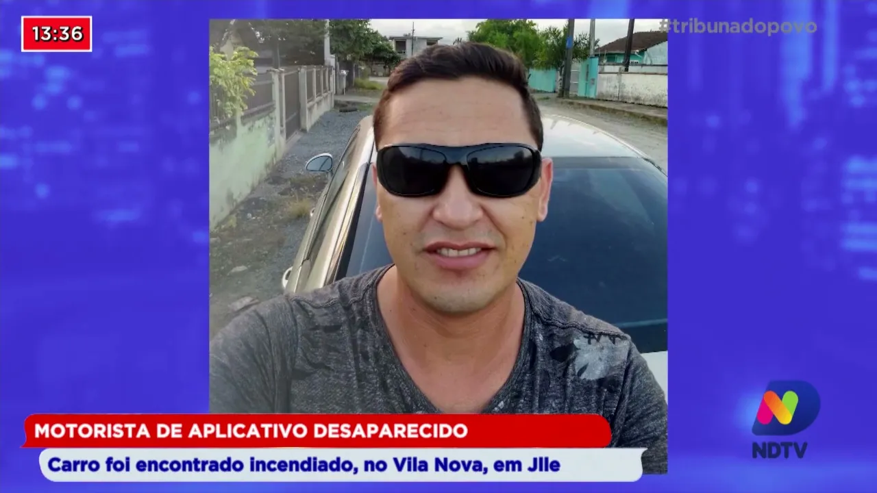 Carro de motorista de aplicativo desaparecido foi encontrado incendiado, no Vila Nova, em Joinville