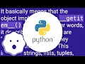 What does it mean if a Python object is subscriptable or not