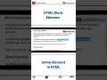 HTML Inline and Block Elements HTML Block vs Inline Elements
