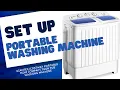 Set up Portable Mini Compact Twin Tub washing machine