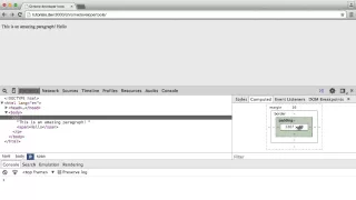 Using Chrome Developer Tools Elements