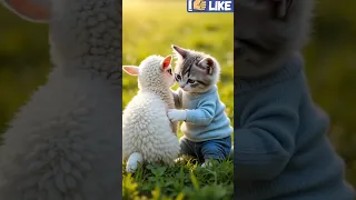 بابا عايزة خروف قطط خروف حيوانات لطيفة CuteAnimals FunnyPets AnimalFriends Foryou BabyLamb 