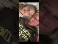 Two Blonde girls doing a live stream right after waking up A bright morning 798