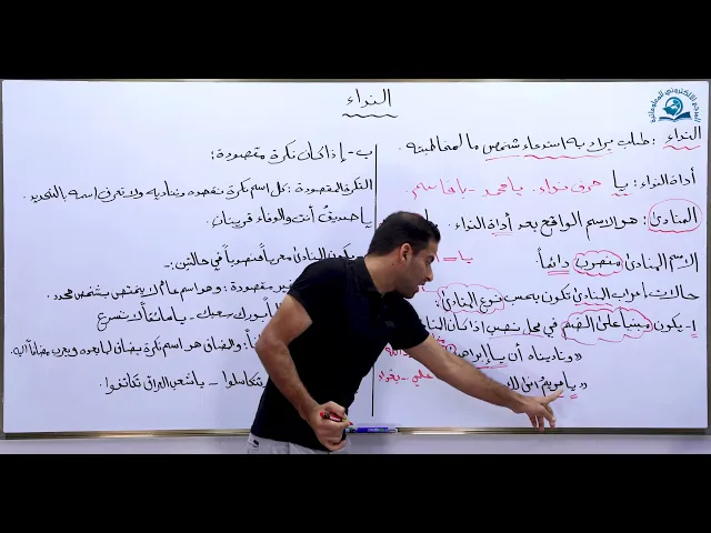 ⁣مادة اللغة العربية للصف الثاني المتوسط : النداء