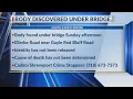 Deceased body found under a bridge in Shreveport