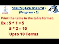 Series Programs in Java Program 5 JAVA FOR ICSE By Piyush Sir