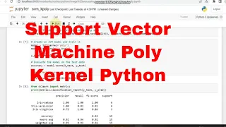 Support Vector Machine SVM with Poly kernel Python Code Machine Learning SVM Python