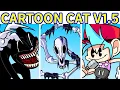 Friday Night Funkin': VS Cartoon Cat V1.5 FULL WEEK (Cartoon Dog, Long Horse, Siren Head) [FNF Mod]