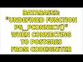 Databases undefined function pg - pconnect when connecting to Postgres from CodeIgniter