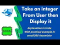 Take an integer then Display it using Assembly Language in Urdu with Practical Example