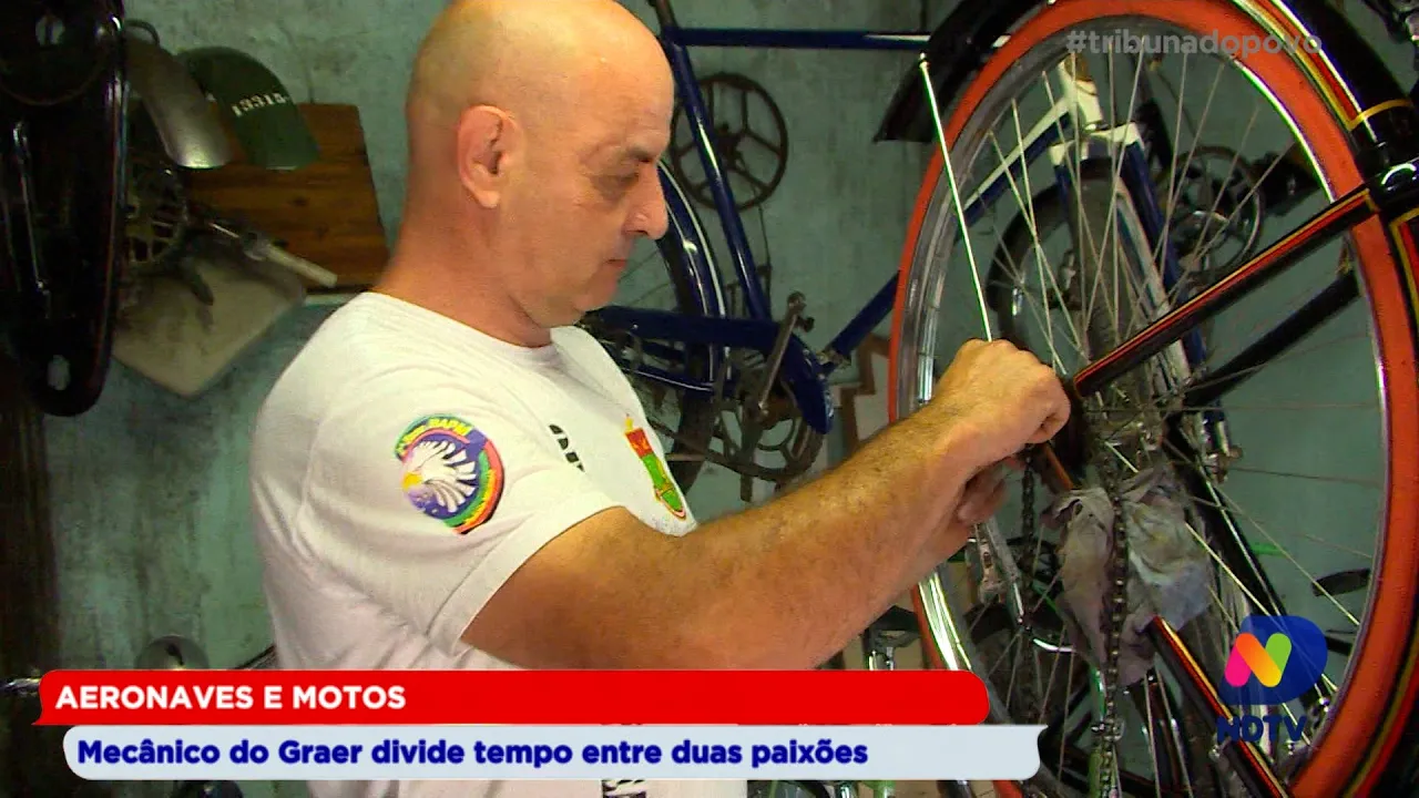 Aeronaves e motos: mecânico do Graer divide tempo entre duas paixões