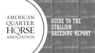 AQHA Stallion Breeding Report Guide