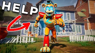 GLAMROCK FREDDY IN HELLO NEIGHBOR IS INSANE