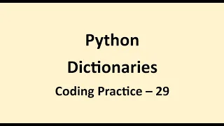 Coding Practice 29 Dictionaries Python NxtWave CCBP