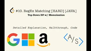 Leetcode 10 Regular Expression Matching Explanation Coding Java
