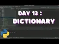 Day 13 Dictionary in Python Malayalam