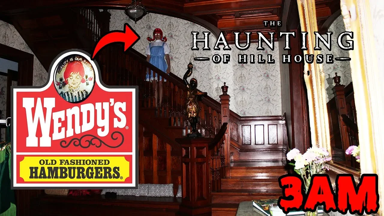 3AM OVERNIGHT CHALLENGE AT THE HAUNTING OF HILL HOUSE | HAUNTED WENDY'S.EXE FOLLOWED US HOME!