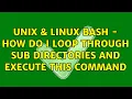 Unix Linux Bash - How do I loop through sub directories and execute this command