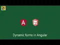 Dynamic forms in Angular 2022 Angular 13