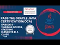 Oracle Java Certification Variables and Scopes in Java