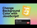 Change Background Color with Prompt in JavaScript Beginner Web Project