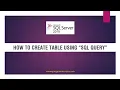 SQL Server Tutorials In - How to Create Table using SQL Query In SQL Server