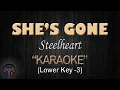 Download Lagu SHE'S GONE - Steelheart (KARAOKE) Lower Key -3