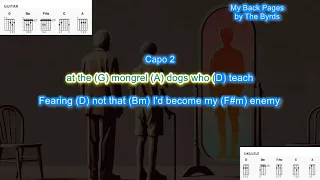My Back Pages capo 2 by The Byrds play along with scrolling guitar chords and