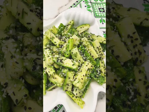 Efect crocant: salata de castraveti cum n-ai mai mancat #retete #fresh #foodie