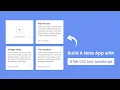 Build A Notes App in HTML CSS JavaScript Free source code