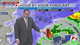 WPRI 12 Weather Forecast for 26 Blizzard tonight into Monday