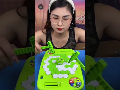 Who will win the frog game? mini wood toy-woodworking art skill/wood hand #shorts