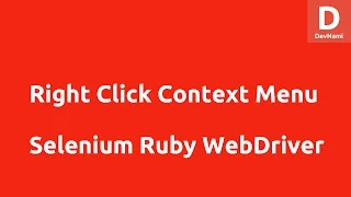 Selenium Ruby Right Click Context Menu