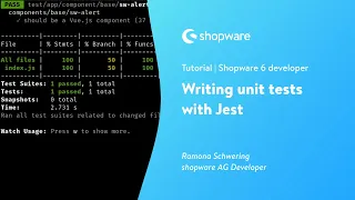 Writing unit tests with Jest Developer Tutorial