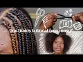 How to do Box Braids on Yourself Beginner Friendly Detailed Flat Box Braids with Small Knots