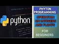 python tutorial for beginners operation on integers and floats