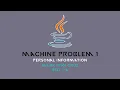 JAVA Machine Problem 1 - Personal Information
