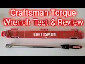 Craftsman Torque Wrench Review - Inch Drive 50 to 250 ft Pounds