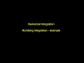Numerical Integration - Romberg Integration