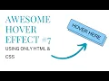 Amazing Hover Button Effect Using Only HTML CSS ASMR No Talking