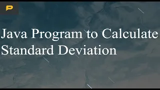 Java Program to Calculate Standard Deviation