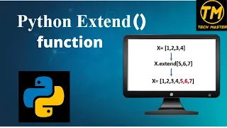 List methods in python extend extend function in python adding element in list python