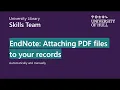 EndNote 20 Importing from and attaching PDFs