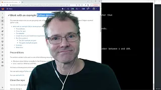 Work with an example Python development repository with code analysis and test tools