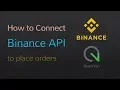 How to Connect binance api using QuantVan