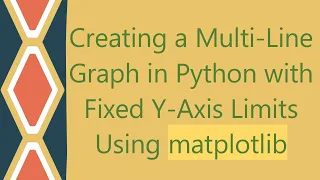 Creating a Multi-Line Graph in Python with Fixed Y-Axis Limits Using matplotlib
