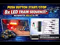 Push Button 8x LED Train Sequence PIC16F877A MikroC for PIC