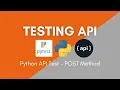Python Automation REST API Test - POST Method