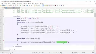 Web Creating a simple multiplication test using JavaScript