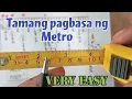 Tamang pagbabasa ng Metro How to read tape measure